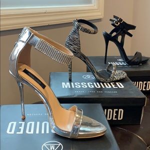 Misguided high heel dress sandal bundle brand new